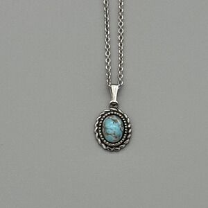 Park Lane Vintage Turquoise Stone Pendant Necklace 17"